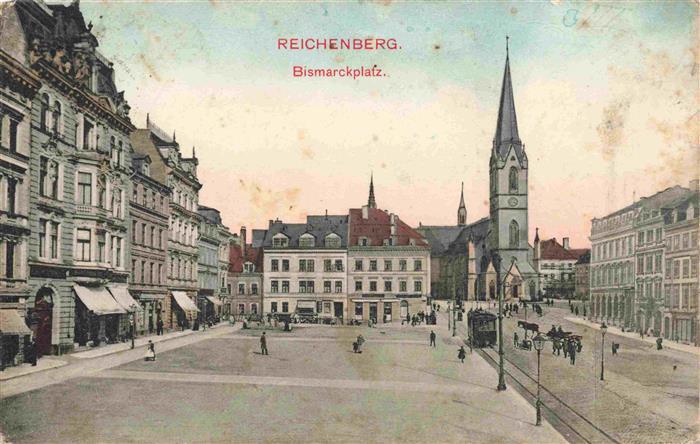 Reichenberg LIBEREC Boehmen CZ Bismarckplatz Kirche