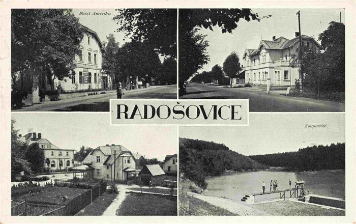 Radosovice Ricany Ritschan CZ Hotel Amerika Teilansichten Badesee