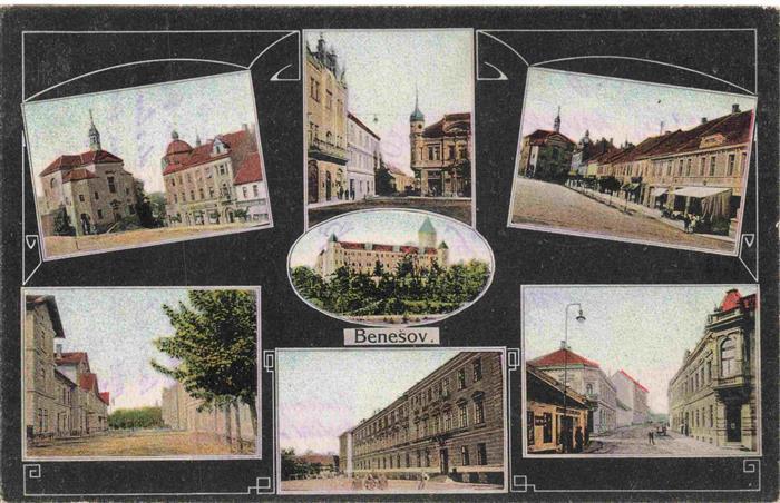 Benesov u Prahy Beneschau CZ Teilansichten Motive Stadtzentrum