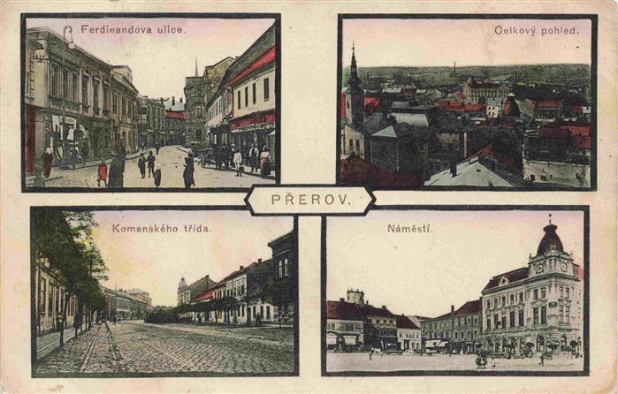Prerov Olomouc Prerau Olmuetz CZ Ferdinandova ulice Panorama Komenskeho trida N