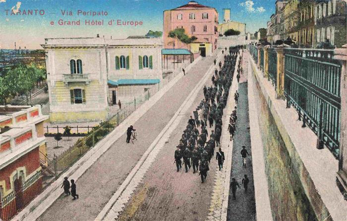 TARANTO Tarent Puglia IT Via Peripato e Grand Hôtel d'Europe
