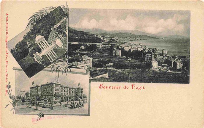 Pegli GENOVA Genua Liguria IT Panorama Parkanlagen Hotel