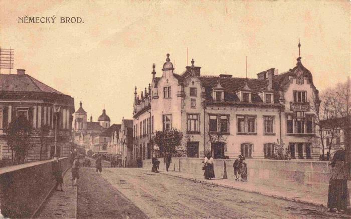 Nemecky-Brod Havlickuv Brod Deutsch-Brod CZ Strassenpartie Bruecke