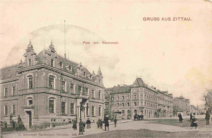 Zittau Sachsen Post mit Reichshof Feldpost
