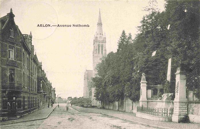 Arlon Aarlen Wallonie Belgie Avenue Nothomb Eglise Feldpost