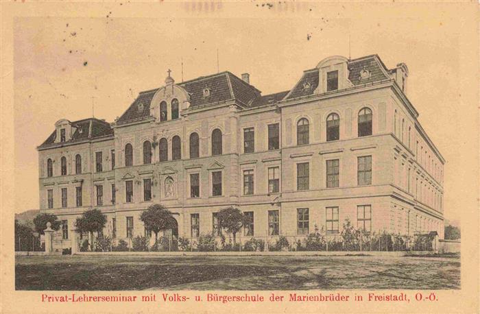 Freistadt Muehlviertel Oberoesterreich AT Lehrerseminar mit Volks- und Buergersc