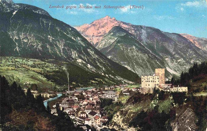 Landeck Tirol AT Panorama mit Silberspitze