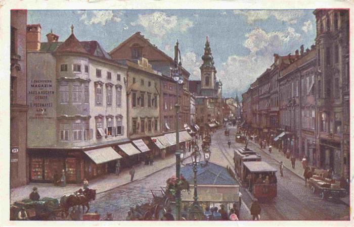 LINZ DONAU AT Landstrasse Strassenbahn