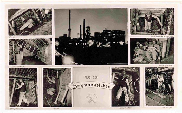 BOCHUM CITY Zeche bei Nacht Bergmannsleben Details
