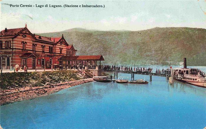 Porto Ceresio Lago di Lugano IT Stazione e Imbarcadero