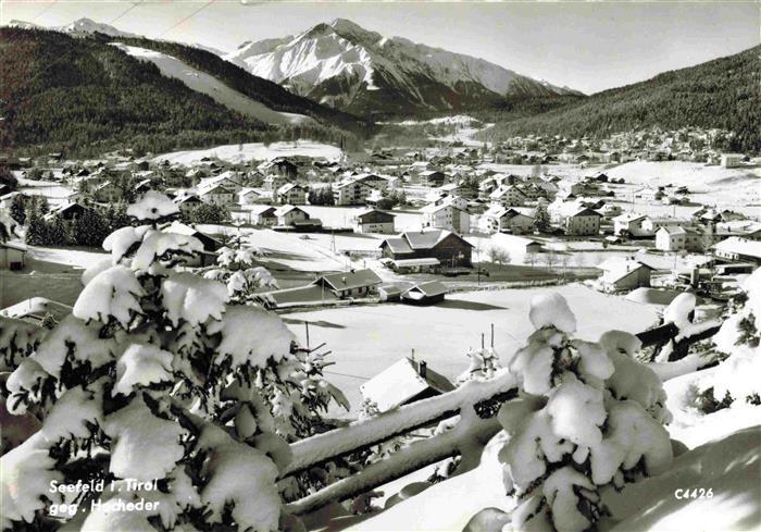 Seefeld Tirol Winterpanorama mit Hocheder