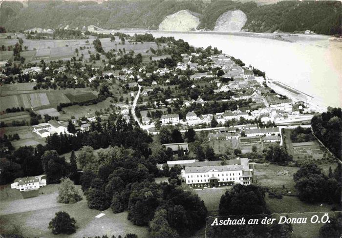 Aschach Donau Oberoesterreich AT Fliegeraufnahme