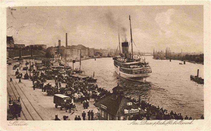 Stettin SZCZECIN Pommern PL Am Dampfschiffsbollwerk