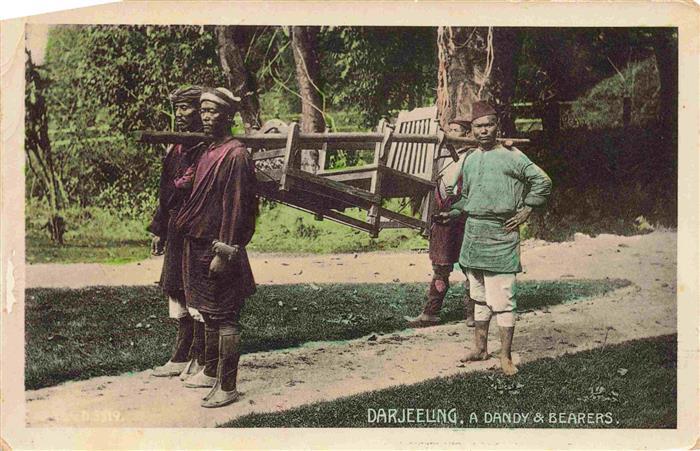 Darjeeling West Bengal India A Dandy and Bearers