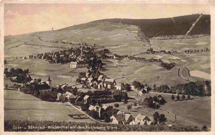 Oberwiesenthal Erzgebirge und Boehmisch-Wiesenthal mit dem Fichtelberg