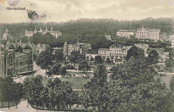 Marienbad MARIANSKE LAZNE CZ Teilansicht Kurhaeuser