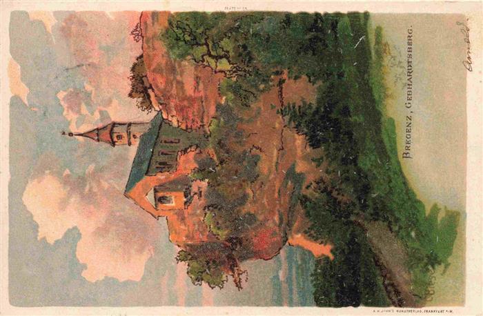 Bregenz Vorarlberg Bodensee Gebhardtsberg Bergkirche Kuenstlerkarte
