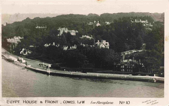Cowes Isle of Wight UK Egypt House and Front aerial view