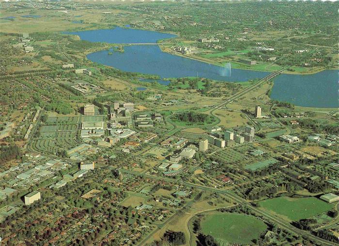 Canberra Australia Aerial view of the central aerea