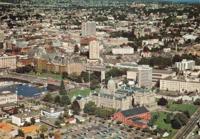 Victoria  British Columbia Canada Inner Harbour aerial view