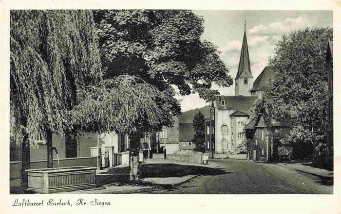 Burbach Siegerland Hauptstrasse Blick zur Kirche