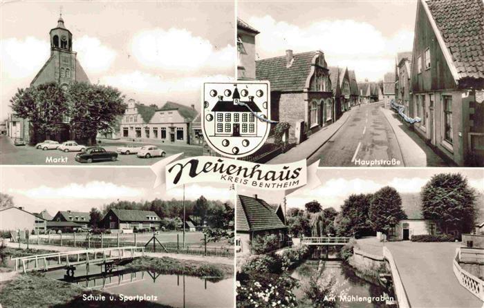 Neuenhaus Bentheim Niedersachsen Markt Hauptstrasse Schule Sportplatz Muehlengra