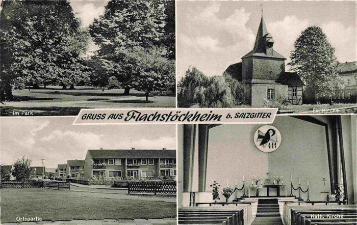 Flachstoeckheim Salzgitter Niedersachsen Park Kirche Innenansicht Ortspartie