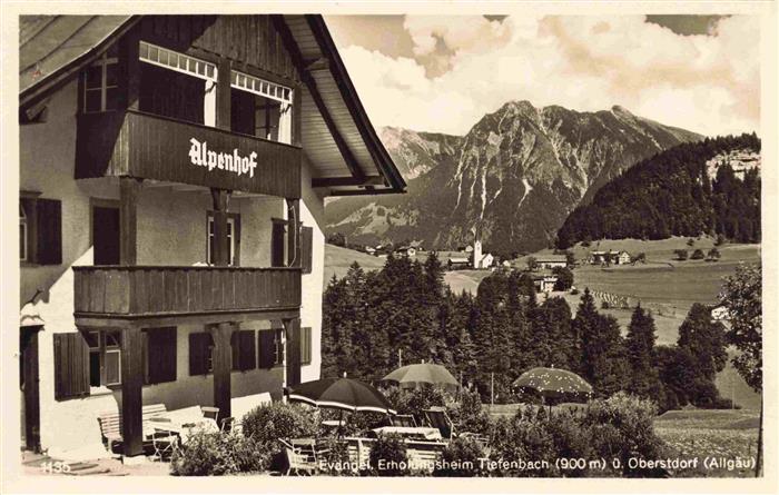Tiefenbach Oberstdorf Ev. Erholungsheim Alpenhof Panorama Allgaeuer Alpen