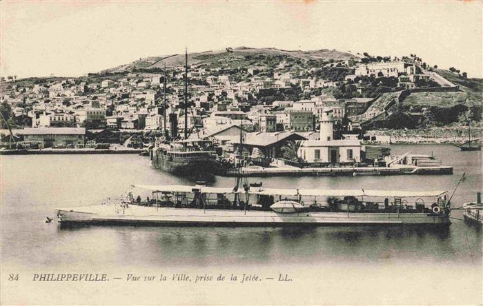 Philippeville Algerie Vue sur la ville prise de la jetée