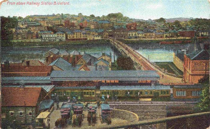 Bideford Torridge UK View from above railway station
