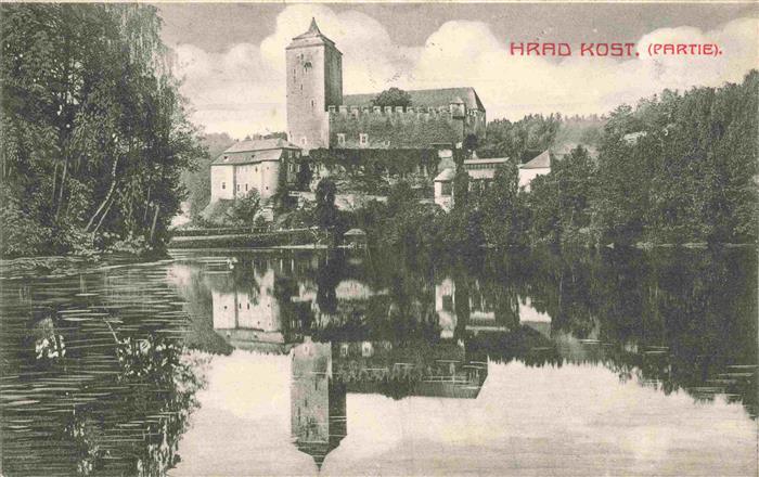 Libosovice Jicin Jitschin Koeniggraetz CZ Hrad Koste Burg Wasserspiegelung Milit
