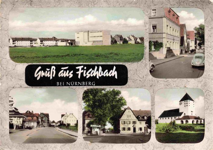Fischbach Nuernberg Bayern Teilansichten Hauptstrasse Kirche
