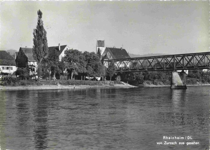 Rheinheim Kuessaberg Waldshut BW Blick ueber den Rhein von Zurzach aus gesehen