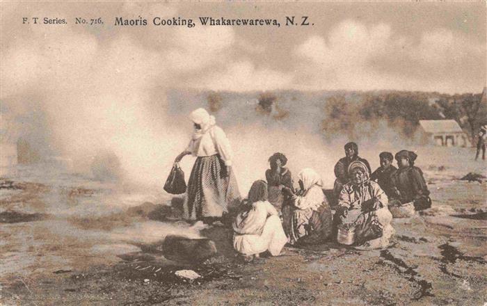 Whakarewarewa New Zealand Maoris Cooking