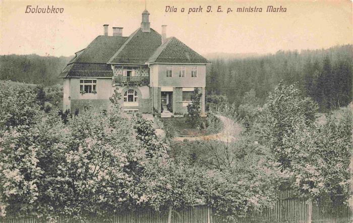 Holoubkov Rokycany Rokitzan CZ Vila a park J.E. p. ministra Marka