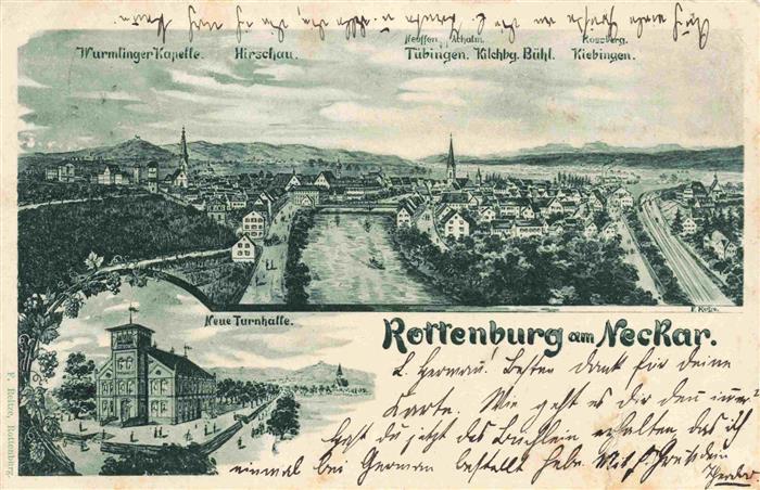Rottenburg Neckar Panorama Neue Turnhalle