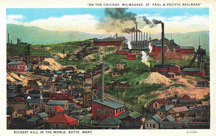 Butte Montana USA On the Chicago Milwaukee St Paul and Pacific Railroad