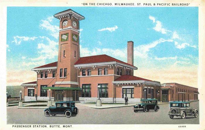 Butte Montana USA On the Chicago Milwaukee St Paul and Pacific Railroad Passenge