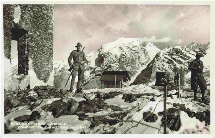 Stelvio Passo dello Stelvio 2750m Stilfserjochpass IT Pizzo Garibaldi Confine It
