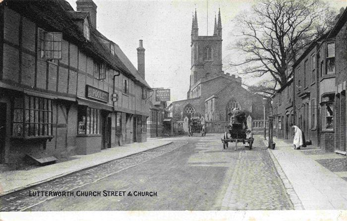 Lutterworth Harborough Leicestershire UK Church Street and Church