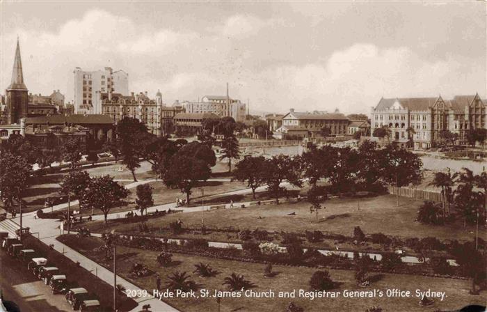 SYDNEY NSW Australia Hyde Park St James Church and Registrar General Office