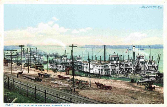 Memphis Tennessee The Levee from the Bluff