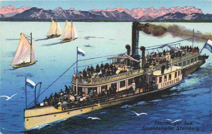 Starnbergersee Starnberg Bayern Salondampfer Starnberg