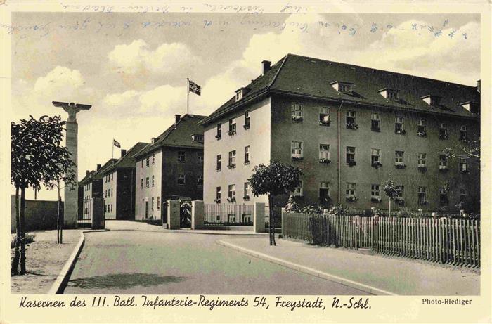 Freystadt Niederschlesien Kasernen des III. Ball Infanterie Regiments 54