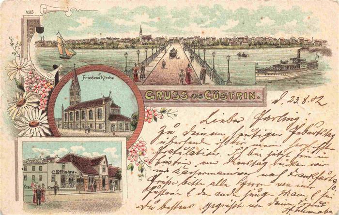Cuestrin-Neustadt Kuestrin Ostbrandenburg Kostrzyn PL Panorama Friedenskirche Zi