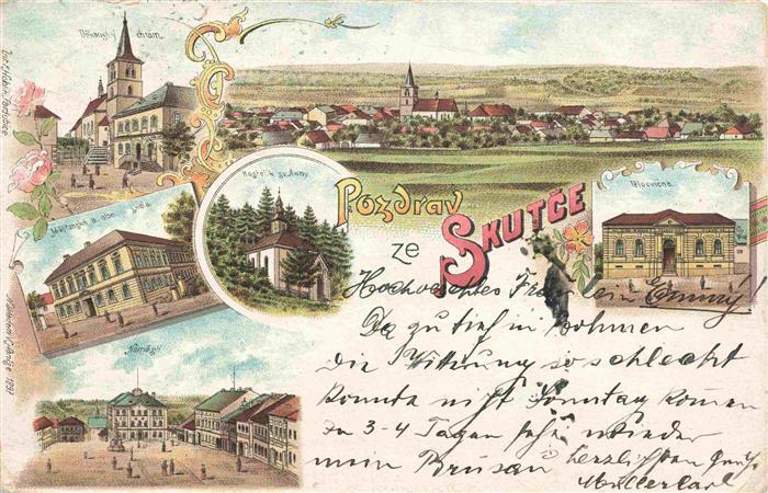 Skutce Skutec Skuce PARDUBICE Pardubitz CZ Dekansky chram Skola Namesti Kostelik
