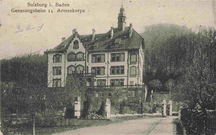 Sulzburg Baden Freiburg Genesungsheim 14. Armeekorps