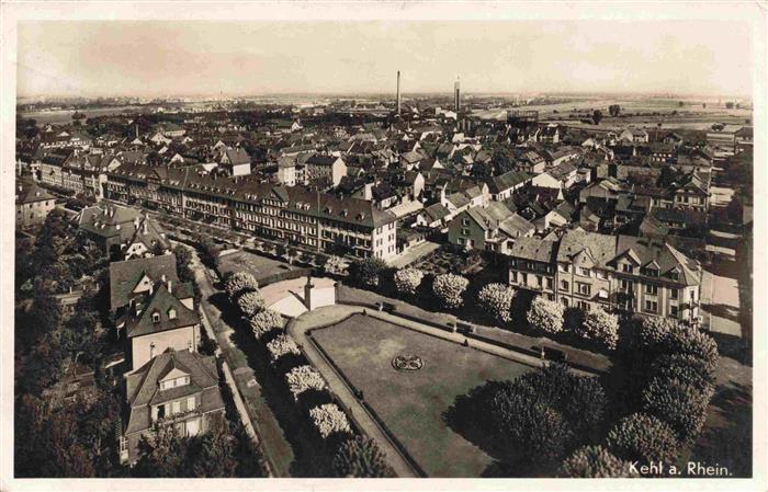 Kehl Rhein Fliegeraufnahme