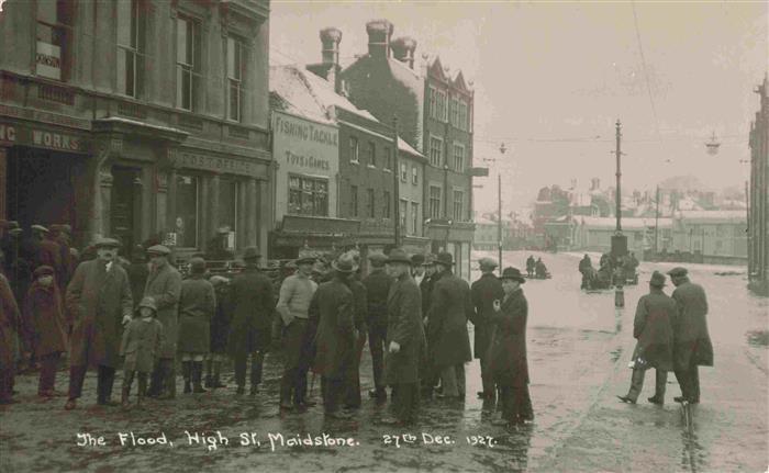 Maidstone  Kent UK The Flood Hochwasser-Katastrophe