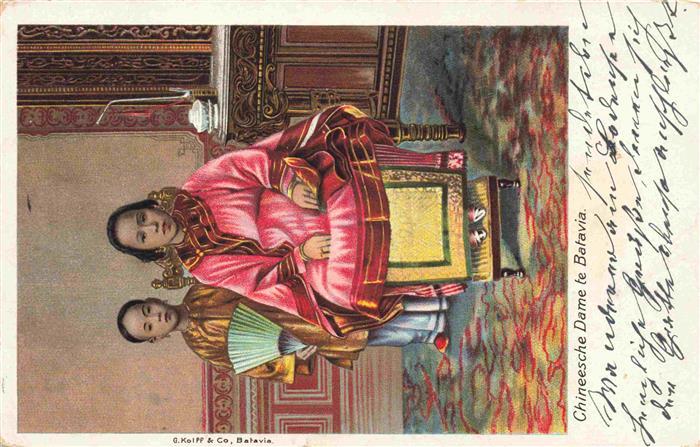 Batavia Djakarta Indonesia Chineesche Dame te Batavia